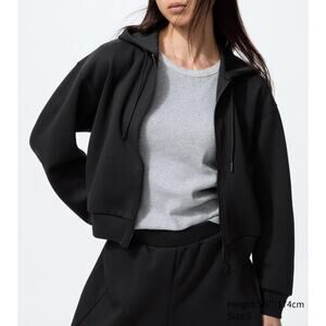 Uniqlo DRY Sweat Full-zip Hoodie in Black Women's S / M